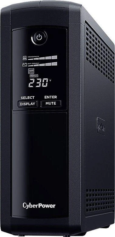 „CyberPower Value Pro VP1200ELCD“ – nepertraukiamo maitinimo šaltinis (UPS) – 720 vatų – 1200 VA | „CyberPower“
