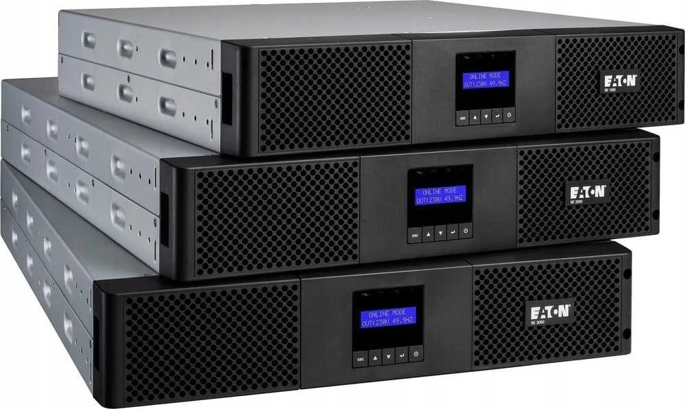 EATON 9E UPS AC 200/220/230/240V 900W 1000VA RS-232 USB išvesties jungtys 4 2U Juodas