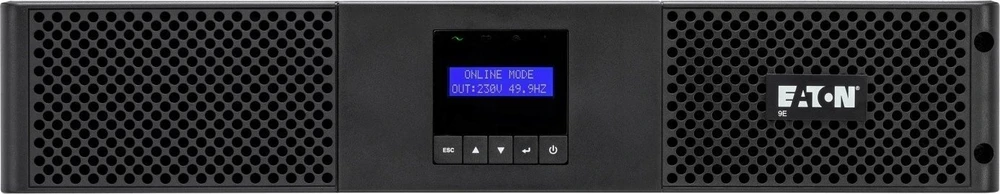 EATON 9E UPS AC 200/220/230/240V 900W 1000VA RS-232 USB išvesties jungtys 4 2U Juodas