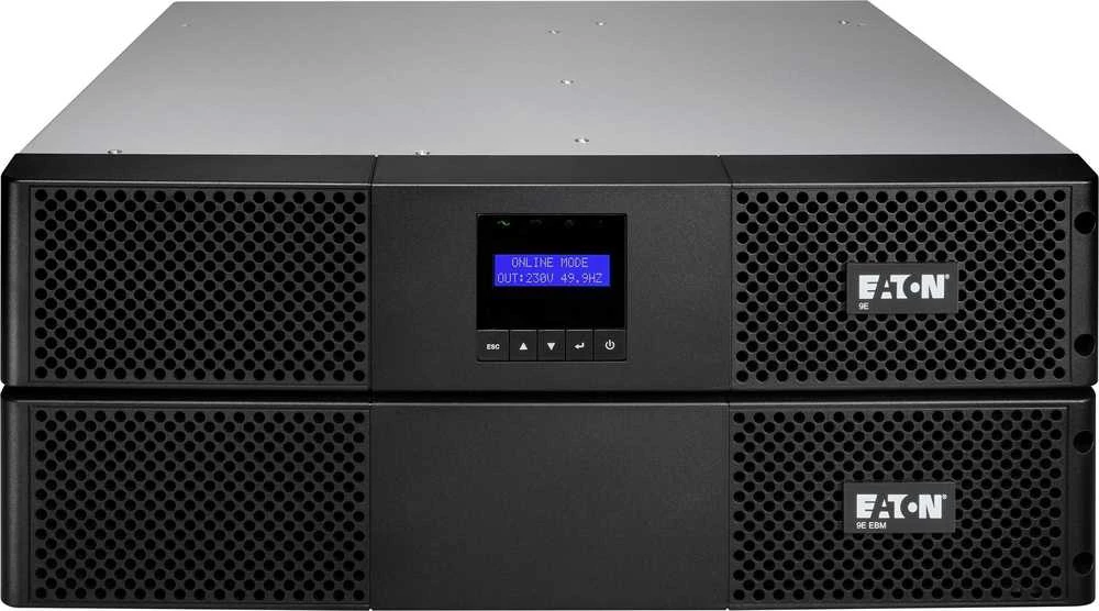 EATON 9E UPS AC 200/220/230/240V 900W 1000VA RS-232 USB išvesties jungtys 4 2U Juodas