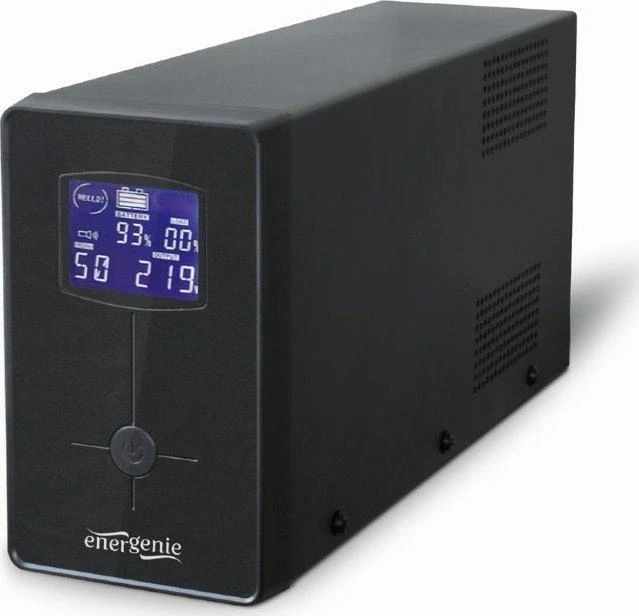 Energenie | UPS su USB ir LCD ekranu, Juodas | 1200 VA