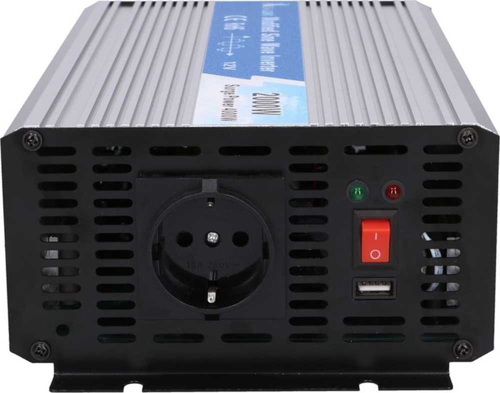 Extralink OPIM-2000W | Įtampos keitiklis | automobilinis 12 V, 2000 W modifikuotas sinusas