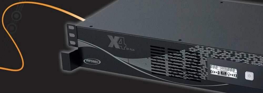 „Infosec X4 2000 RM Plus“ nepertraukiamo maitinimo šaltinis (UPS), interaktyvus linijinis ryšys, 2 kVA, 1200 W, 10 kintamosios srovės lizdų