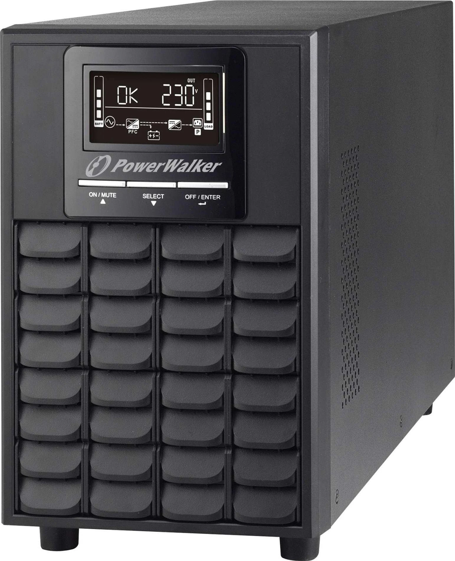Bluewalker Power Walker UPS On-Line 1/1 Phase 1000VA, PF1, 4x IEC C13, USB/RS-232, EPO, LCD