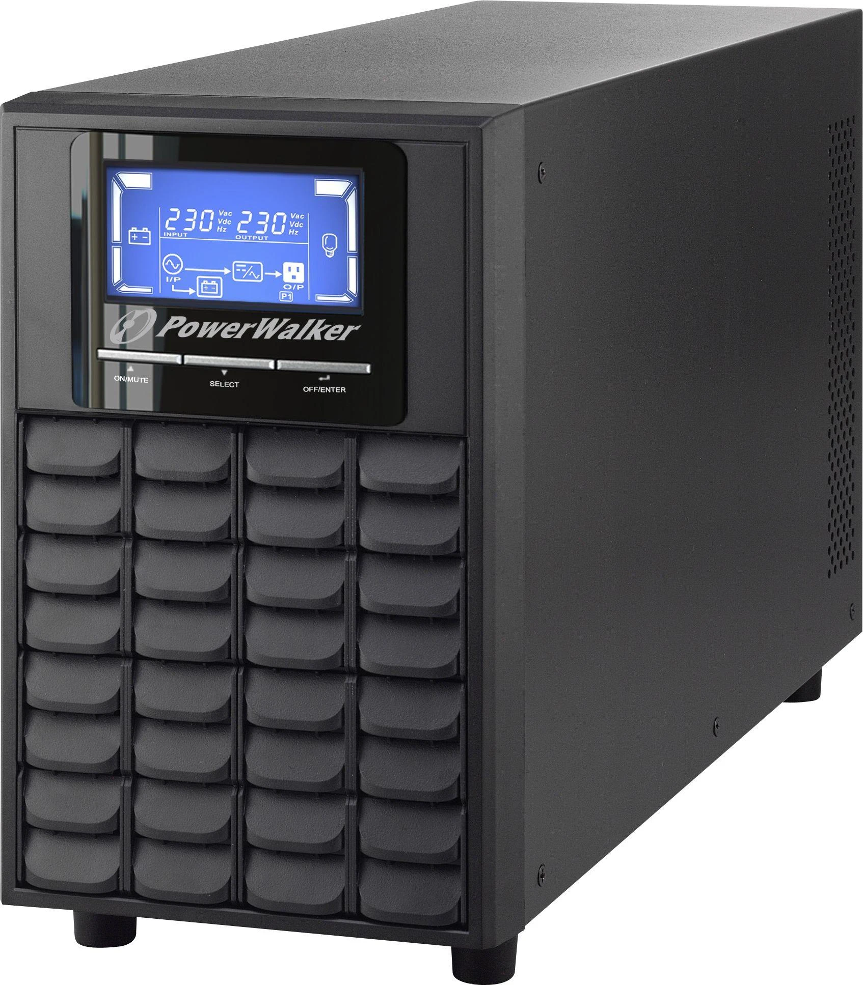 POWER WALKER „PowerWalker VFI 2000C“ LCD dviguba konversija (prisijungus) 2 kVA 1600 W 4 kintamosios srovės lizdas (-iai)