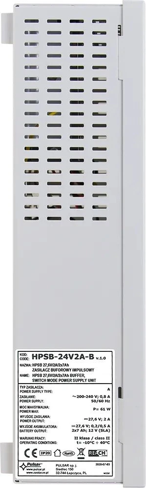 Pulsar HPSB-24V2A-B Perjungimo buferinis maitinimo šaltinis