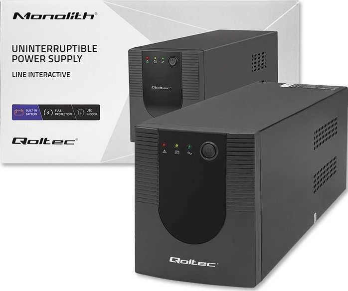 QOLTEC 53775 nepertraukiamo maitinimo linijos interaktyvus monolitas 1200VA 720W