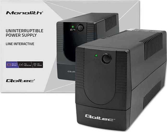 QOLTEC 53772 nepertraukiamo maitinimo linijos interaktyvus monolitas 650VA 360W