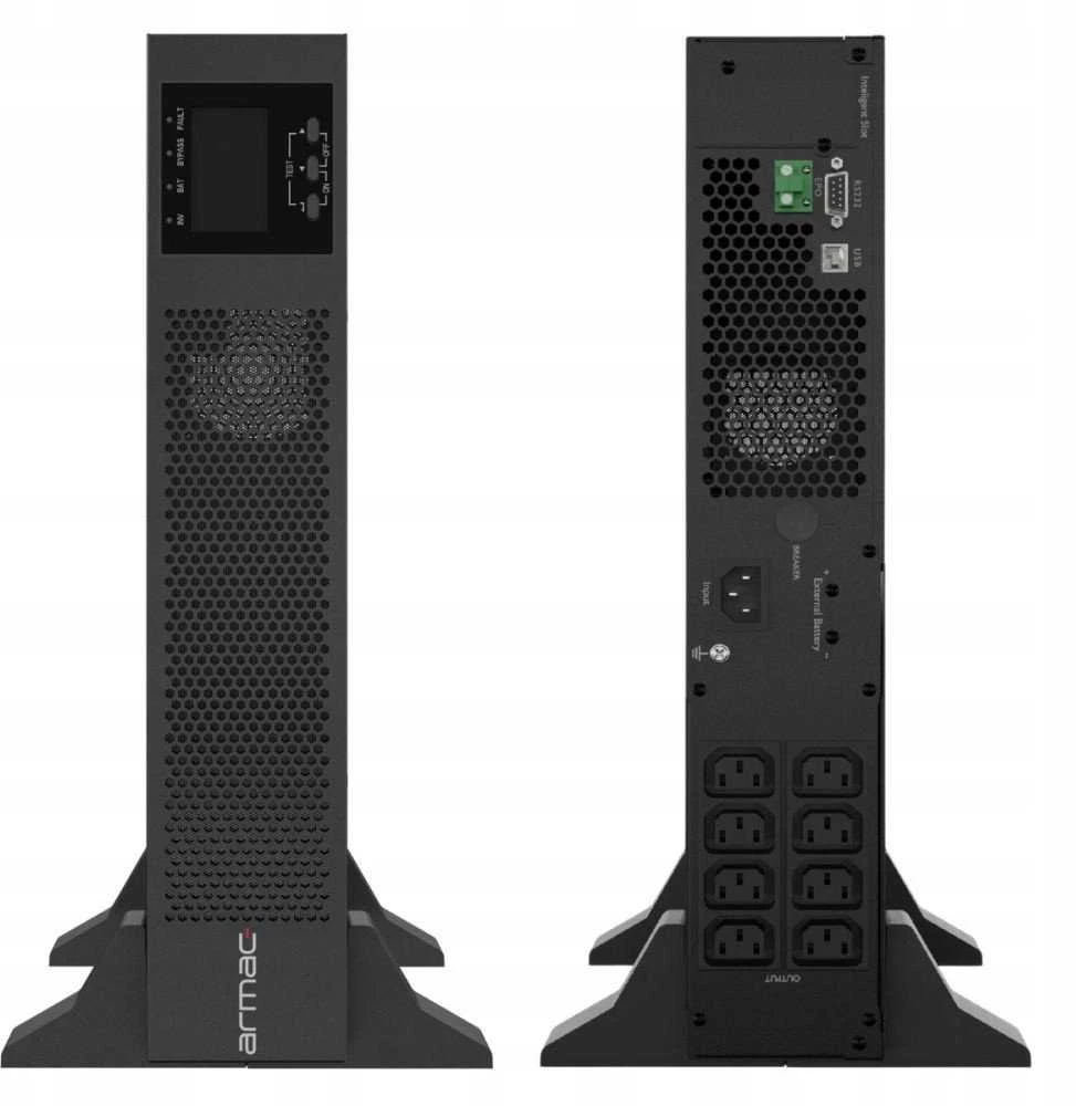 Armac Rack On-Line PF1 1000VA LCD 8x IEC C13 metalinis korpusas be dulkių