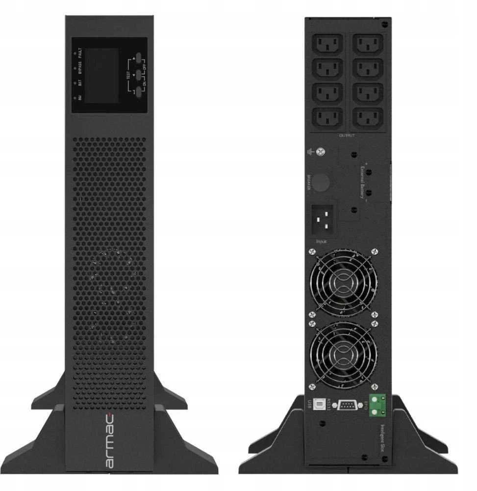 Armac Rack On-Line PF1 2000VA LCD 8x IEC C13 metalinis korpusas be dulkių