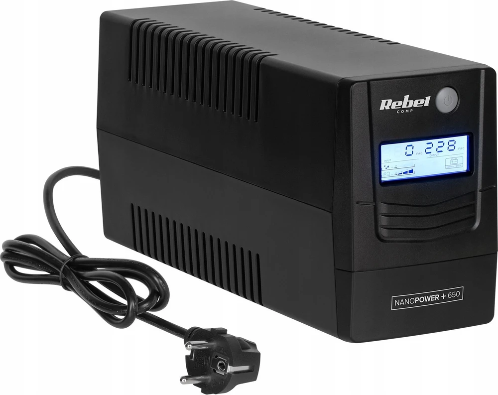 Nepertraukiamas Maitinimo Šaltinis - Rebel Nanopower Plus 650VA Juodas