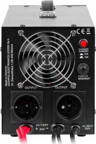 Nepertraukiamo maitinimo šaltinis Rebel POWER-1000 - inverteris su gryna sinusine banga ir įkrovimo funkcija 12V 230V 1000VA 700W