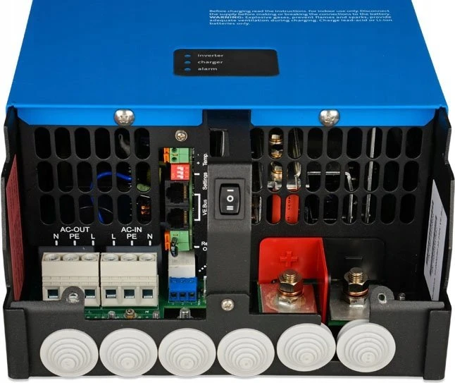 Įtampos keitiklis - įkroviklis MultiPlus 12Vdc/230Vac 500VA, UPS funkcija, įkrovimo srovė 20A Victron energy