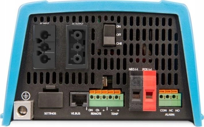 Įtampos keitiklis - įkroviklis MultiPlus 12Vdc/230Vac 1200VA, UPS funkcija, įkrovimo srovė 50A, Victron Energy