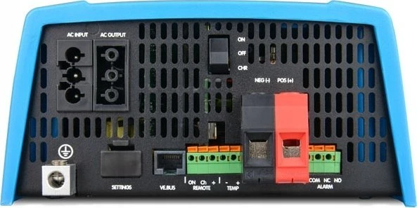 Įtampos keitiklis - įkroviklis MultiPlus 12Vdc/230Vac 500VA, UPS funkcija, įkrovimo srovė 20A Victron energy