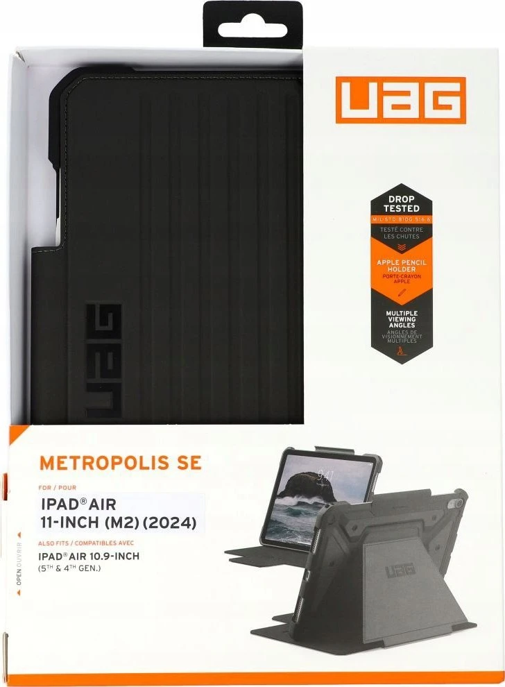 Urban Armor Gear Metropolis SE 124473114040 planšetinio kompiuterio dėklas 27,9 cm (11″) „Folio“ Juoda