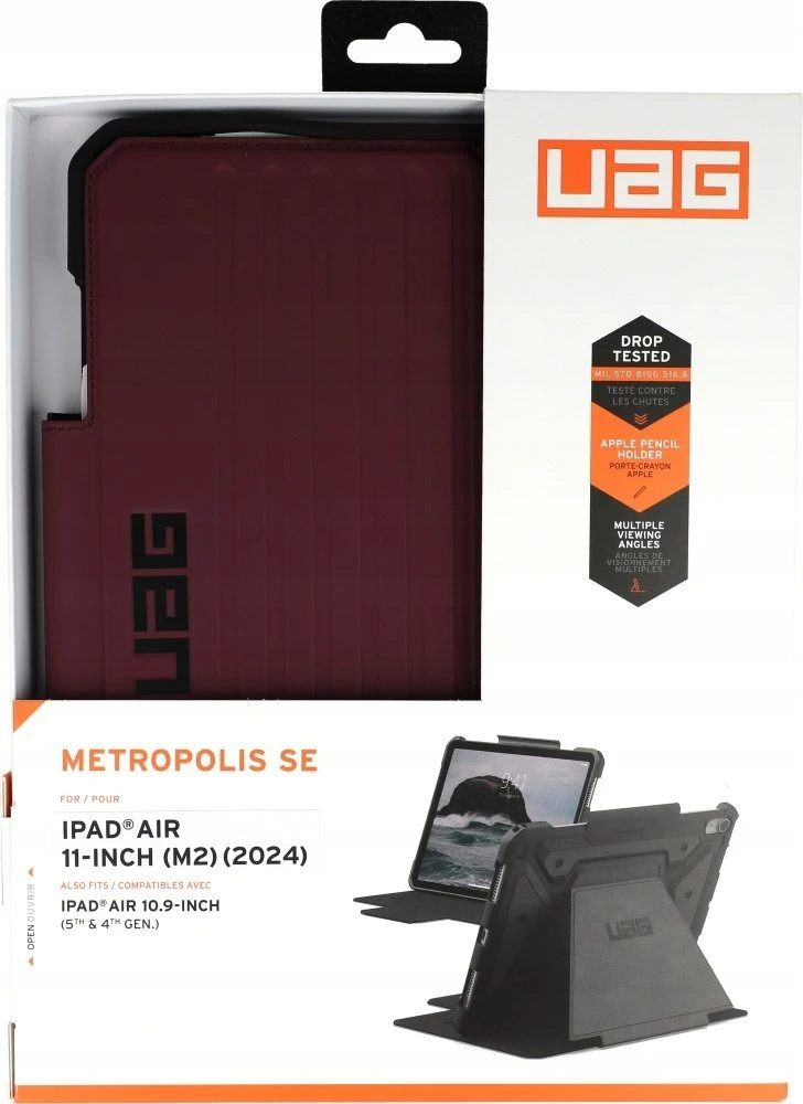 „Urban Armor Gear“ UAG Metropolis SE, bordo spalvos – „iPad Air 11“ (2024, 2025)