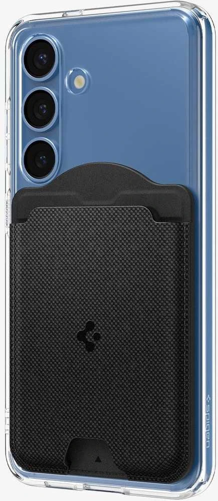 Dėklas „Spigen Urban Fit“ „MagSafe“ piniginė, juoda – „Samsung Galaxy S25“ serijai