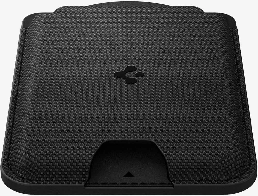 Dėklas „Spigen Urban Fit“ „MagSafe“ piniginė, juoda – „Samsung Galaxy S25“ serijai