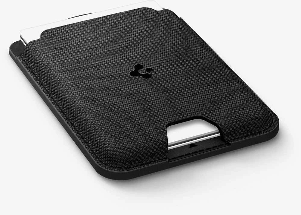 Dėklas „Spigen Urban Fit“ „MagSafe“ piniginė, juoda – „Samsung Galaxy S25“ serijai