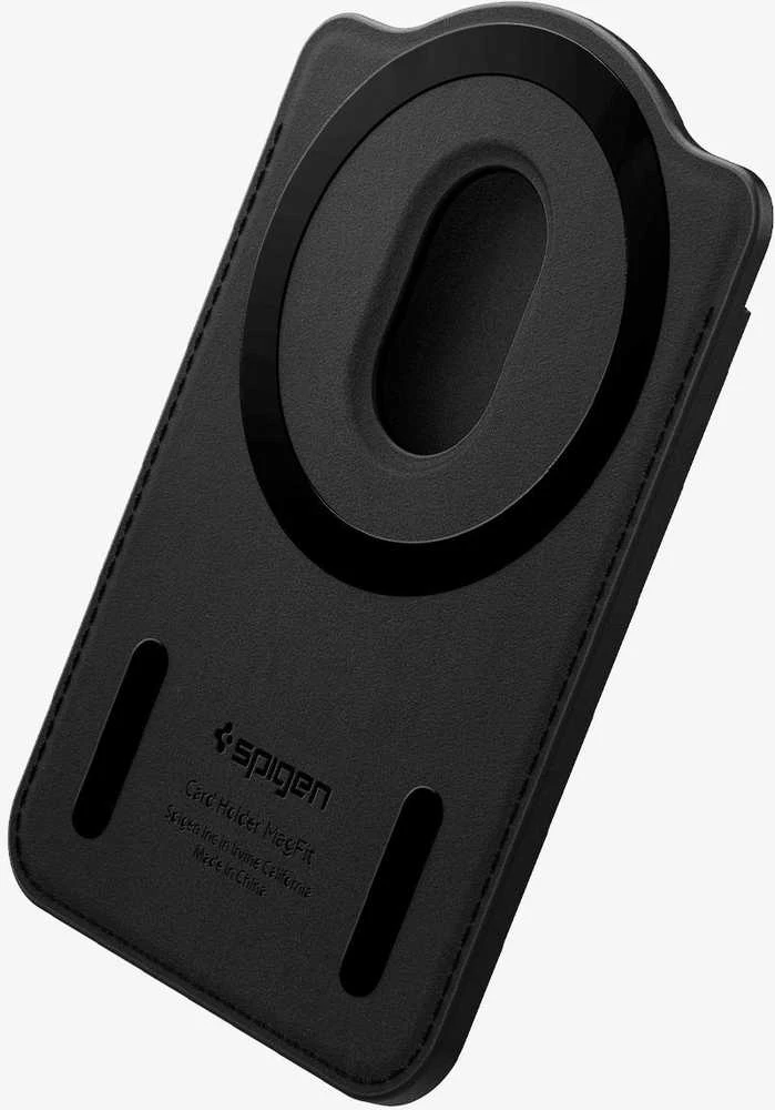 Dėklas „Spigen Urban Fit“ „MagSafe“ piniginė, juoda – „Samsung Galaxy S25“ serijai
