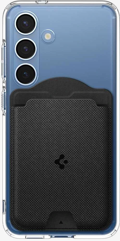 Dėklas „Spigen Urban Fit“ „MagSafe“ piniginė, juoda – „Samsung Galaxy S25“ serijai