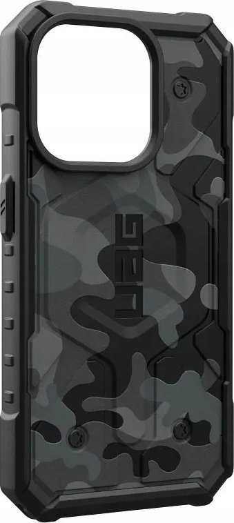 UAG Urban Armor Gear dėklas PATHFINDER, suderinamas su „Magsafe“, skirtas IPHONE 15 Pro, vidurnakčio kamufliažas