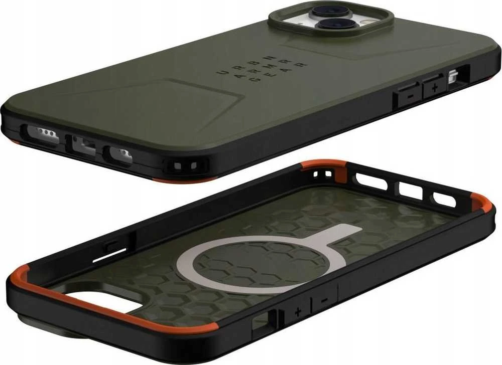 UAG Urban Armor Gear dėklas CIVILIAN suderinamas su MagSafe, skirtas IPHONE 14 Plus žalias
