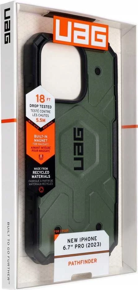 Urban Armor Gear UAG Pathfinder MagSafe dėklas iPhone 15 Pro Max - žalias