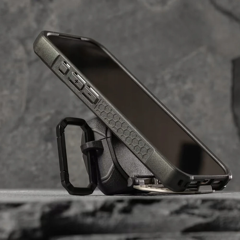 Urban UAG Monarch - obudowa ochronna do AirPods Pro 3 (juodas/sidabrinis)