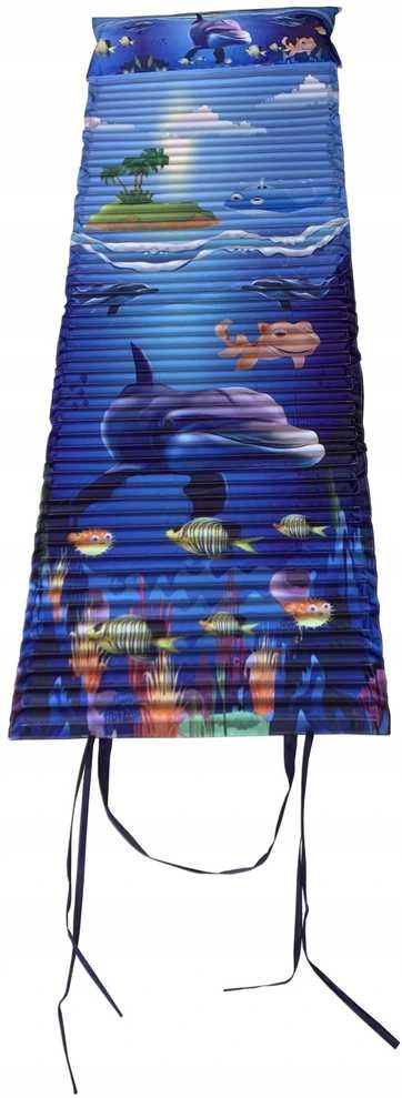 Urban Outdoor Paplūdimio gultas su porolonu ir galvos atrama su atspaudu KUBISPORT 184 x 55 x 1,5 cm