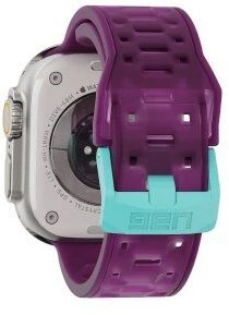 Urban UAG Civilian silikoninis dirželis Apple Watch series 4-6 & SE 1-3 44mm series 7-9 45mm series 10-11 46mm Ultra 1-3 49mm deep violetinė synth aqua (194002114E5F)