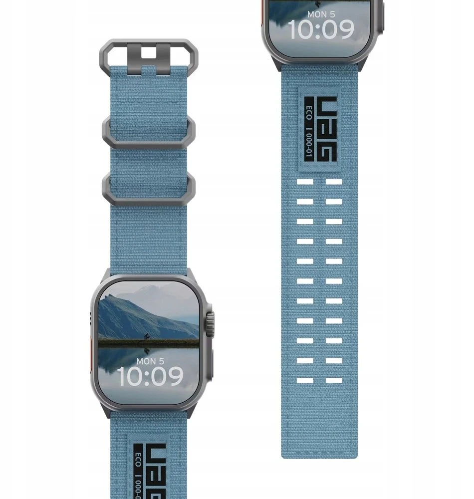 Urban UAG Metropolis – universalus nailoninis dirželis Apple Watch 44mm-49mm (Apple Watch 4-11, SE 1-3, Ultra 1-3) (debesų mėlyna) (194159114151)