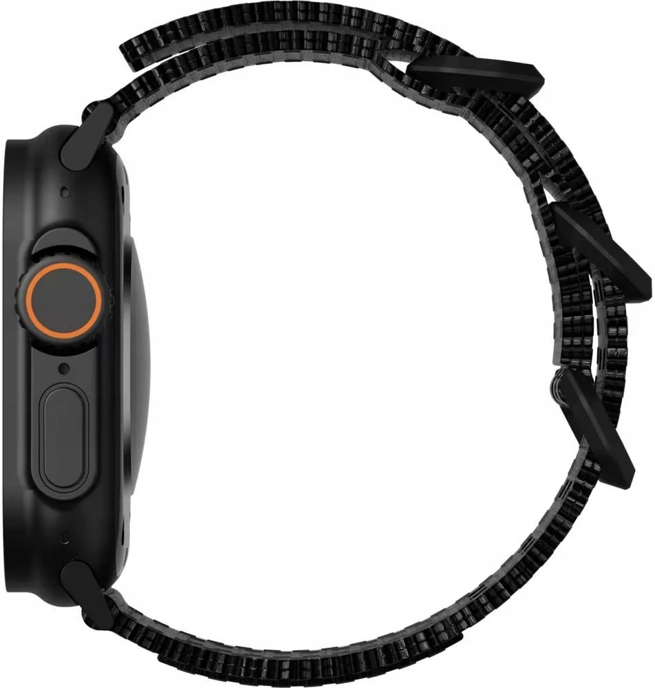 Urban UAG Metropolis – universalus nailoninis dirželis Apple Watch 44mm-49mm (Apple Watch 4-11, SE 1-3, Ultra 1-3) (juodas / juodas titanas) (194159114037)
