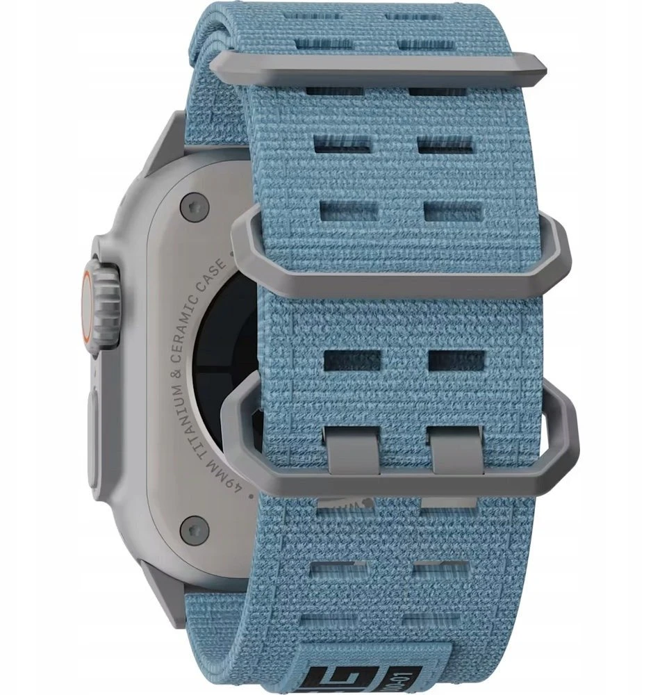 Urban UAG Metropolis – universalus nailoninis dirželis Apple Watch 44mm-49mm (Apple Watch 4-11, SE 1-3, Ultra 1-3) (debesų mėlyna) (194159114151)