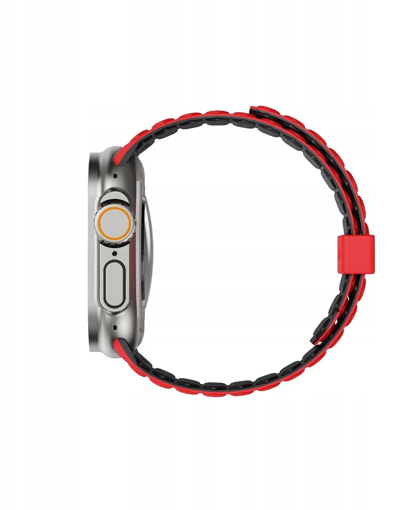 Urban UAG Pathfinder – silikoninis dvipusis magnetinis dirželis Apple Watch series 4-6 ir SE 1-3, 44 mm / series 7-9, 45 mm / series 10-11, 46 mm / Ultra 1-3, 49 mm (pelenų/lavos) (19416111319B)