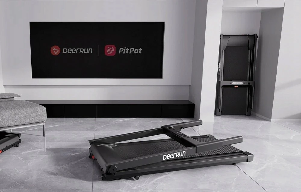 „DeerRun A1 Pro Move +“ sulankstomas elektrinis bėgimo takelis (juodas)