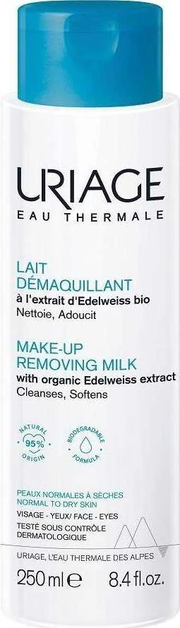 Uriage Make-Up Removing Milk makiažo valymo pienelis normaliai ir sausai odai, 250 ml