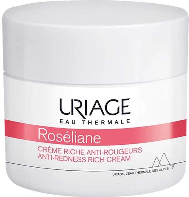 Uriage Roséliane Rich Anti-Redness Kreminis veido kremas sausai, linkusiai raudonuoti odai, 50 ml
