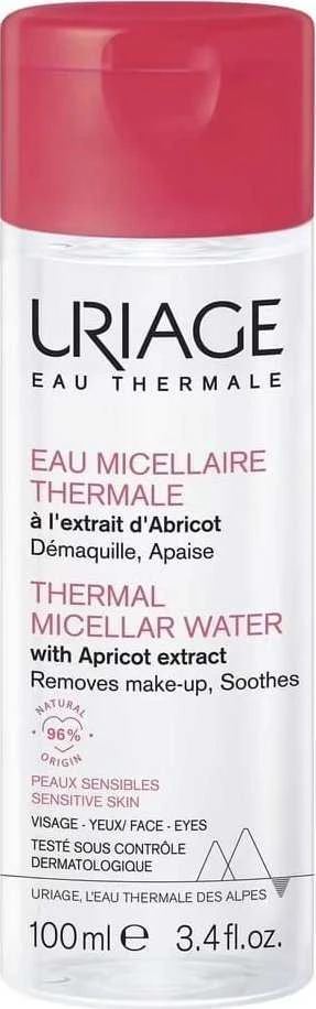 URIAGE Thermal Micellar Vanduo With Apricot Extract micelinis vanduo jautriai odai, 100 ml