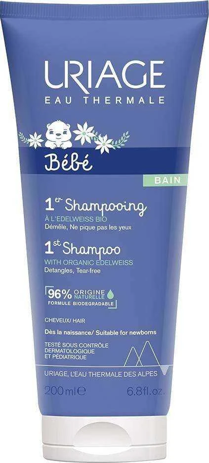 Uriage Baby 1st Šampūnas Extra Gentle valomasis šampūnas kūdikiams, 200 ml