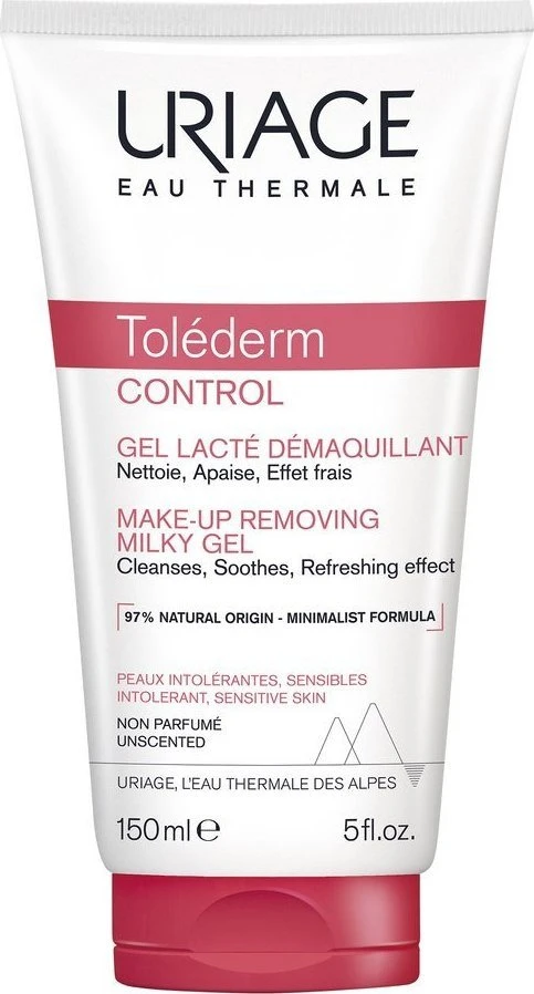Uriage Toléderm Make-Up Removing Milky Gel makiažo šalinimo gelis jautriai odai, 150 ml