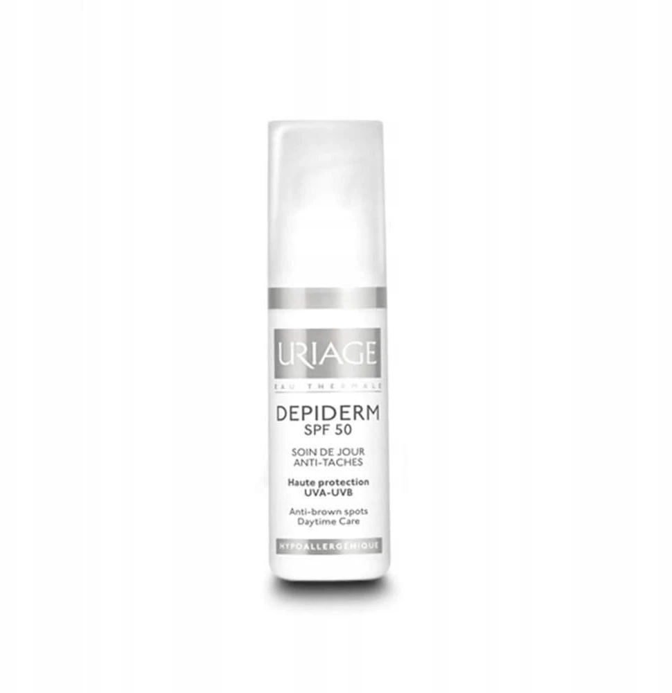 "Uriage" Odos kremas nuo pigmentinių dėmių SPF 50+ "Depiderm" (dieninė priežiūra nuo tamsių dėmių) 30 ml