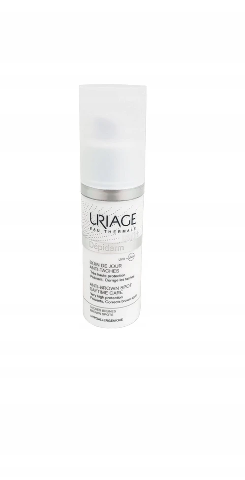 "Uriage" Odos kremas nuo pigmentinių dėmių SPF 50+ "Depiderm" (dieninė priežiūra nuo tamsių dėmių) 30 ml