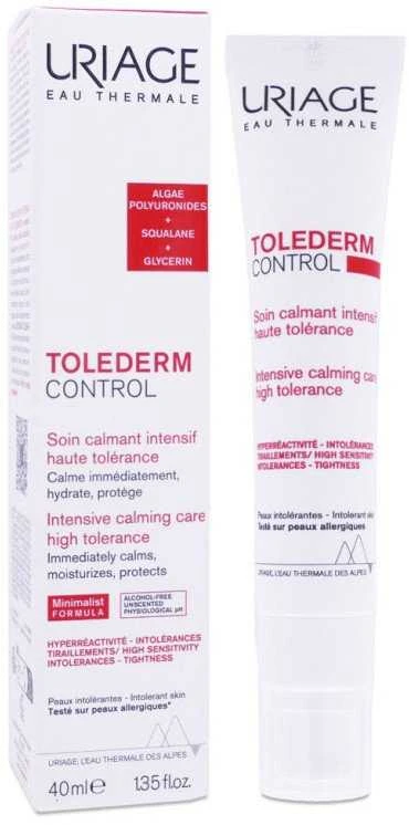 Uriage Tolederm Control Soothing Care raminantis veido kremas jautriai odai, 40 ml