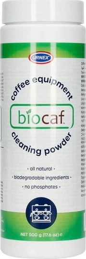 Kiti Kavos Aparato Valymo Milteliai - Urnex BioCaf 500g Balti Žali