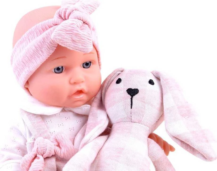 Jokomisiada Žavinga lėlė BOBAS su pliušiniu zuikučiu ZA3828