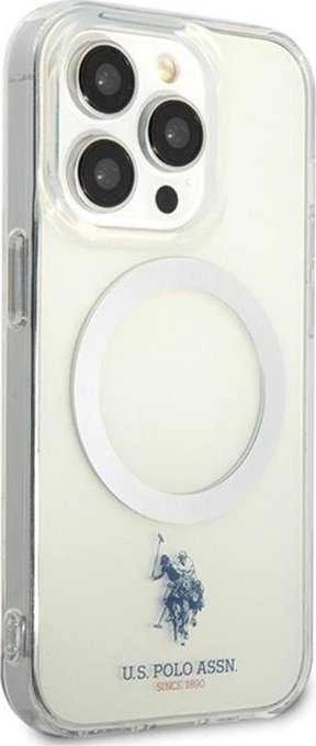 Us Polo Assn US Polo USHMP15LUCIT Apple iPhone 15 Pro 6.1" dėklas telefonui skaidrus MagSafe Collection
