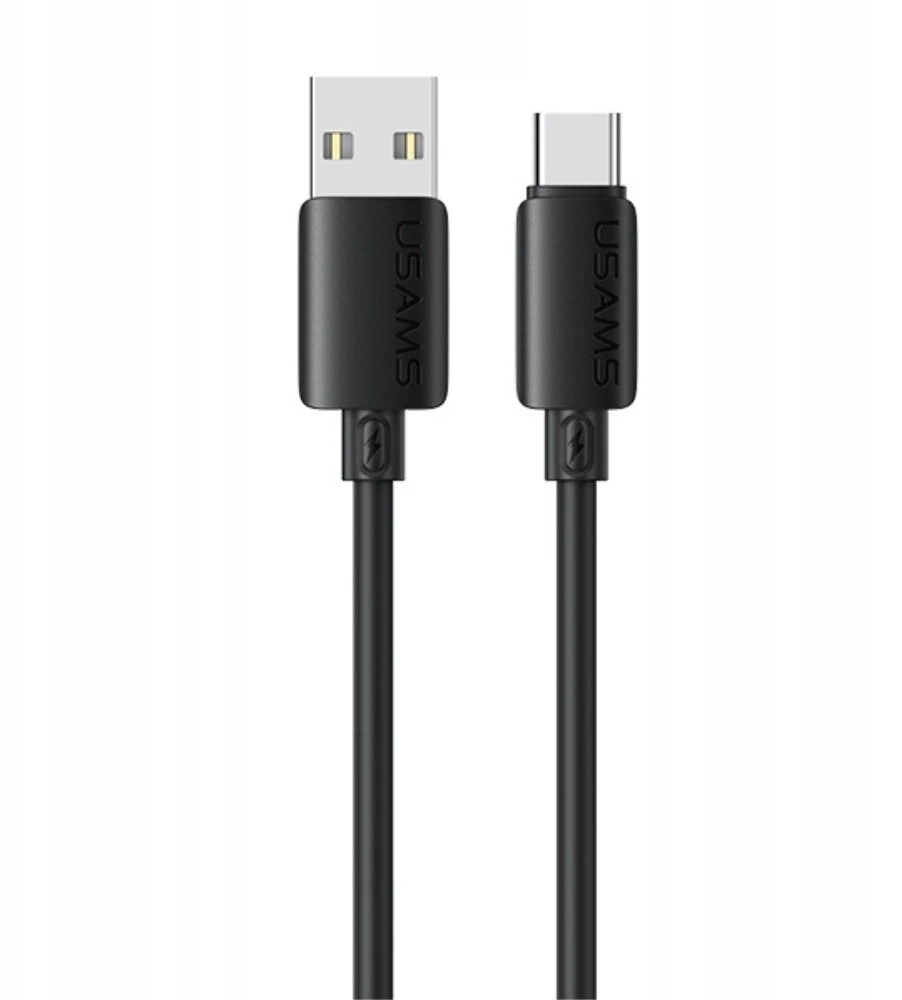 Kabelis USAMS U98 3A Silicone Fast Charging USB-C juodos spalvos