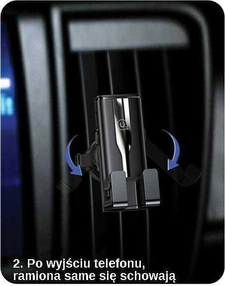 USAMS Gravity Holder for Ventilation Grille juodos spalvos ZJ058ZJ01 (US-ZJ058)